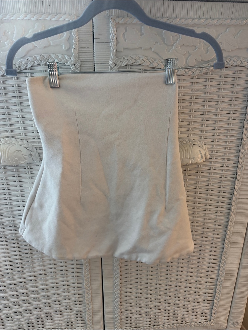 Zara white strapless top Large